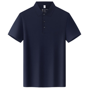 เสื้อโปโลโปรโมชั่น สีกรมท่า สีพื้น ผ้าโพลีเอสเตอร์ แขนสั้น ชุดยูนิฟอร์มทำงาน พิมพ์โลโก้ตามสั่ง - Product Image 1