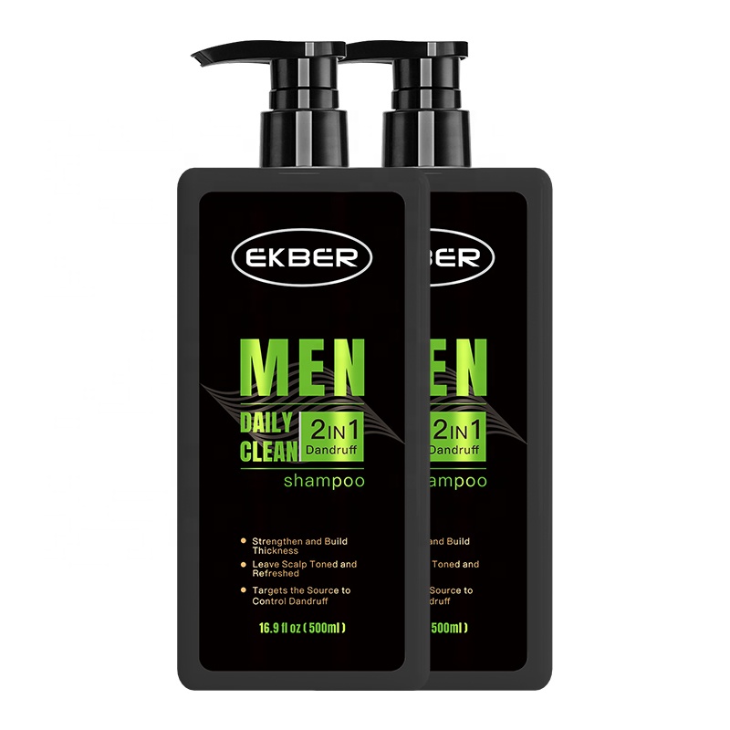 Private Label Professional Man 2 in1 Shampoo antiforfora Shampoo antiforfora Anti-prurito per la crescita dei capelli per uomo