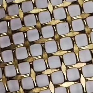 Grillage décoratif <span class=keywords><strong>en</strong></span> métal de couleur d'or/grilles décoratives de fil/maille <span class=keywords><strong>en</strong></span> acier architecturale - Product Image 3