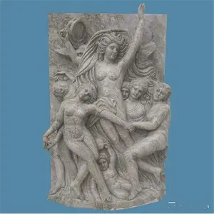 고전적인 유럽의 유명한 벽 장식 타일 골동품 돌 대리석 그림 누드 천사 조각 동상 벽 구호 - Product Image 1