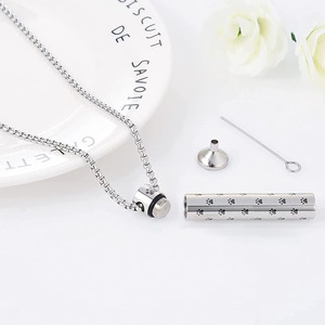 Wholesale Modern Stainless Steel Ashes Cremation Jewelry-Cremains Pendant Necklace and Pet Memorial <b>Urn</b> Casket - Product Image 6
