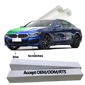Clear Super Brightness <span class=keywords><strong>Glossier</strong></span> Super Hydrophobic Not Yellowing Car PPF Self Healing TPU Película de protección de pintura - Product Image 5