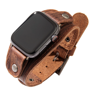 <span class=keywords><strong>Bracelet</strong></span> de montre punk en cuir de <span class=keywords><strong>luxe</strong></span> pour hommes et femmes, compatible avec les séries de montres 49mm, 44mm, 42mm, 40mm, 38mm, 41mm, 45mm - Product Image 3