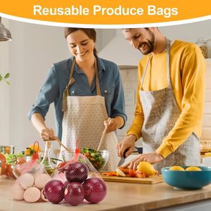 ถุงตาข่ายไนลอนทนทาน ฮัวหม่าเหิงชุน แพ็ค 100 ใบ ขนาด 24 นิ้ว ปิดผนึกด้วยความร้อนเสริมความแข็งแรง พร้อมตัวล็อคพลาสติกแบบปรับแต่งได้สำหรับบรรจุผลิตผล - Product Image 3