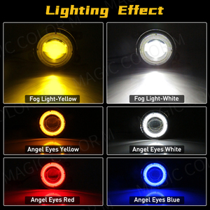 Sistemi di illuminazione automatica Led Angel Eyes fendinebbia bianco rosso ambra blu Daytime Running driving Light DRL per <span class=keywords><strong>Ford</strong></span> <span class=keywords><strong>Focus</strong></span> <span class=keywords><strong>Fiesta</strong></span> - Product Image 5