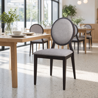 Chaise de restaurant nordique de luxe rembourrée, chaise de salle à manger avec cadre en aluminium antique, chaises pour événements, chaises d'hôtel