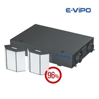 Système d'air CVC super silencieux Ventilation à récupération d'énergie Système de ventilation ERV VMC Double unité de flux pour l'économie d'énergie de l'appartement
