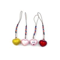 Cloche porte-bonheur Omamori japonaise personnalisée de haute qualité, en forme de cœur, avec son d'eau onctueux, avec cordon de suspension, entièrement fermée, petite cloche