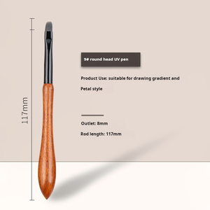 Pinceau à ongles professionnel avec manche en bois personnalisé pour la peinture au gel, idéal pour les salons de beauté et le nail art - Product Image 6