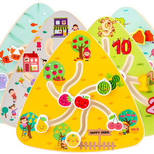 Juguete de Madera Personalizado de Fábrica, Rompecabezas de Laberinto Triangular, 4 Temas, Juego de Clasificación de Formas, Juego de Caminos, Juguete Educativo para el Desarrollo Cognitivo de los Niños - Product Image 6