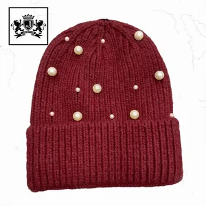 2023冬季女性圣诞定制标志合身针织豆豆帽卡车司机帽
