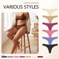 Venta al por mayor OEM ODM: Bragas tipo tanga de nailon sin costuras, transpirables, invisibles, de cintura baja, lisas, 7 unidades/paquete, personalizables para mujer.