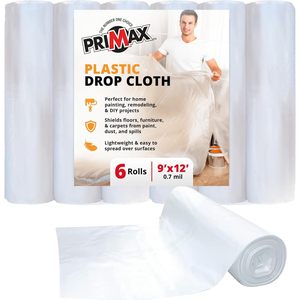 ผ้าใบพลาสติกใส ขนาด 9x12 ฟุต 6 ม้วน สำหรับงานทาสีและงาน DIY - Product Image 1