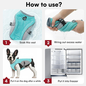Dog Cooling Vest Adjustable Buckle Breathable Jacket for <b>Small</b> Large Dogs Summer Outdoor Walking Training Pet <b>Chest</b> Cooling Vest - Product Image 5
