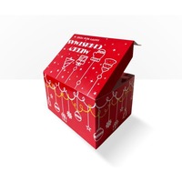 Joyeux Noël ! Boîte cadeau en carton biodégradable avec confettis explosifs, vernissage amusant, surprises amusantes, emballage unique pour farces