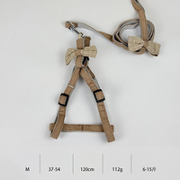 Harnais pour animaux de compagnie confortable et écologique de conception nouvelle, avec nœud papillon, pour chats et chiens, laisse