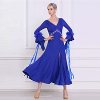 M-1643 Haute Qualité Sexy Bleu Pratique Long Moderne Robe Femme Bal Pratique Robe À Vendre