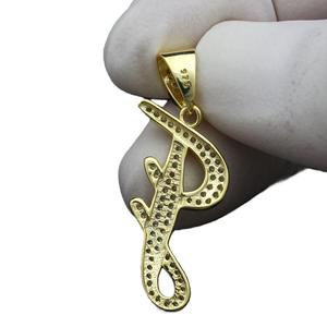 Colgante con Letra del Alfabeto, Colgante de Diamante Moissanite sin Cadena, Plata de Ley 925, Estilo Iced Out, Regalo de Cumpleaños, Colgante con Letra - Product Image 2