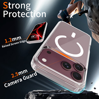 Coque de protection transparente anti-rayures et anti-jaunissement pour iPhone 18 17 16 Pro Max, compatible avec le chargement sans fil et magnétique