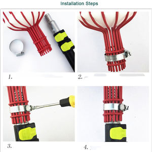 Outil de jardin à long <span class=keywords><strong>manche</strong></span>, cueilleur de fruits extensible, trois griffes, tête de cueilleur de fruits pour haute altitude, possibilité d'ajouter un <span class=keywords><strong>manche</strong></span> télescopique - Product Image 3