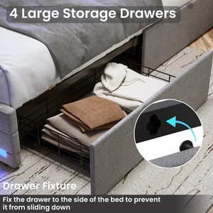 Individuelles neues Produkt Schlafzimmer-Set Doppelbett-Schlafzimmermöbel Bettrahmen LED Holz Doppelbett Kartonbox modernes Lagerbett <span class=keywords><strong>REMP</strong></span> - Product Image 5