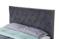 Hôtel Willsoon utiliser un design moderne personnalisé velours double taille lit rembourré cadre de lit de stockage en bois roi avec tiroir camas