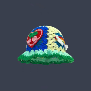 Gorro de ganchillo de punto hecho a mano más vendido, sombreros de cubo coloridos, gorra de Sol de flores para damas, fiesta de pesca informal, viajes, adultos - Product Image 4