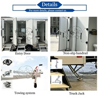 Promotion : Remorque WC Mobile 3 Cabines, Mono-essieu, avec Chasse d'eau, Urinoir et Lavabo, pour Grands Événements Extérieurs et Festivals