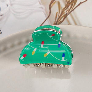 Pinzas de Pelo Acrílicas Pequeñas de Estilo Coreano para Navidad, con Perlas Elegantes, para Mujeres y Niñas, Venta al Por Mayor - Product Image 3