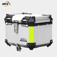 Boîte à bagages arrière pour moto en alliage d'aluminium de 45 L personnalisable, finition anti-corrosion durable, impression de marque OEM