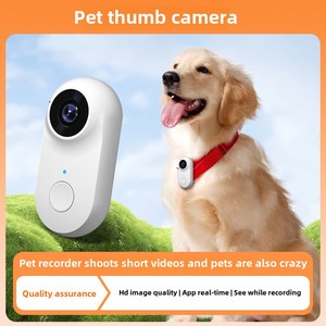 Patrón sólido Wifi Pet Camera Recorder Anti-Shake Dog <span class=keywords><strong>Collar</strong></span> Fotografía con perspectiva animal para perros