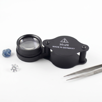 Loupe optique pliable à main 30x26mm avec lentille en verre pour la numismatique et les timbres