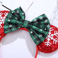 Noël souris oreilles arc bandeau paillettes cheveux cerceau, paillettes fête princesse décoration Cosplay Costume accessoires pour filles & Wo