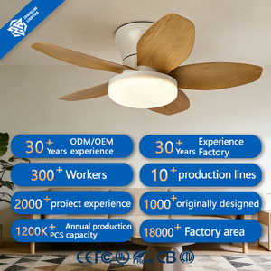 Ventilador de Techo Moderno LED de 5 Aspas con Luz, Control Remoto, Regulable, 6 Velocidades, para Dormitorio, Comedor, Estudio - Product Image 1