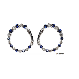 Meilleures ventes : Boucles d'oreilles créoles vintage en or blanc 18 carats avec diamants véritables, faites sur mesure, tendance, cadeau idéal pour mariage et soirée pour femme - Product Image 2