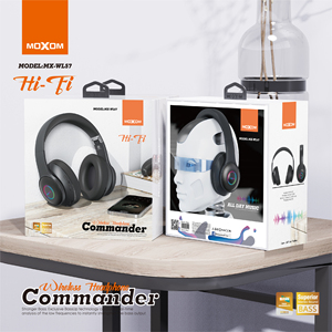 <span class=keywords><strong>Cuffie</strong></span> Wireless MOXOM Commander con Audio Hi-Fi, Suono Stereo di Alta Qualità e Cuscinetti Super Morbidi - Product Image 3