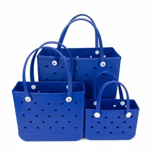 2024 New Fashion Wholesale Large EVA Waterproof Hand bag Bogg Bag Silicone Beach Hand bags
