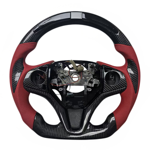 Volante Deportivo de Fibra de Carbono con Agarre de Cuero Perforado y Luces LED para Honda Acura Tlx - Product Image 1