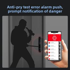 Olivia K5 kunci pembuluh darah sidik jari pintar sepenuhnya kamera ganda paduan aluminium anti-maling pintu kayu rumah Tuya App WiFi - Product Image 4