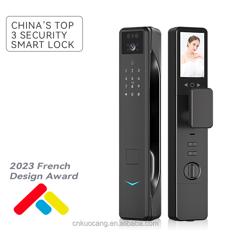 2025 Smart Door Lock ISEE HOME Wifi Fingerprint Pulm Cerradura Inteligente Digital Safe Smart Locks With 3D Face Camera