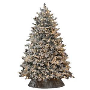 6ft/7ft/8ft Pre-lit Artificial Tree <b>Fire</b>-proof PE Christmas Tree with Lights <b>LED</b> Christmas Decorations Arbol De Navidad - Product Image 1
