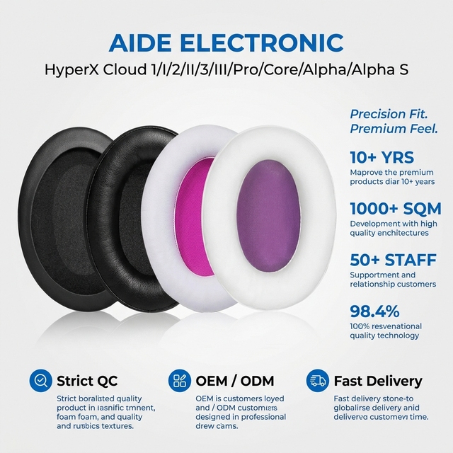 Replacement Earpads Ear Cushions Memory Foam Parts Compatible With Cloud 1/I/2/II/3/III/Pro/Core/Alpha/Alpha S Gaming Headset