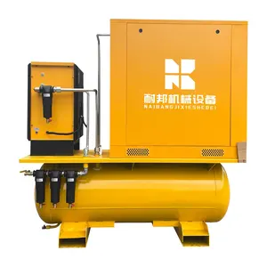 Industrial 7.5kw 11kw 15kw 22kw 30kw 37kw air compressor with dryer and air tank machine Combined Rotary screw Air Compressor