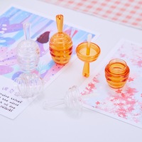 Tubes de brillant à lèvres transparents en forme de pots de miel en plastique vide de 9ml pour enfants