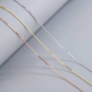 S925 collier en argent Sterling pour femmes boîte Yuanbao graines de Melon ciel étoilé poli croix perle plaqué or lien cadeau de mariage - Product Image 6