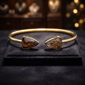 Pulseras/Brazaletes de Latón Hechos a Mano con Piedras Preciosas, Joyería Étnica Unisex para Aniversario, Moda - Product Image 2