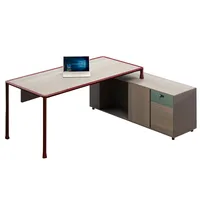 MDF office simple style wooden office desk L shaped manager desk