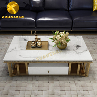 Table basse moderne en acier inoxydable, meuble de salon, table basse de luxe, tt018