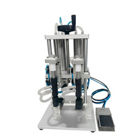 Machine de remplissage semi-automatique portable de bureau Zhongjie à 2 têtes, pneumatique, sous vide, pour liquides, savon liquide, bouteilles en plastique de haute qualité