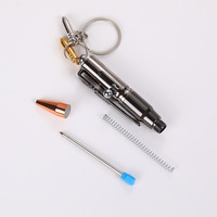 Nouveauté 2026 Mini stylo pistolet à action par culbuteur avec porte-clés, porte-clés en métal fantaisie, fusil de sniper, revolver, stylo à bille